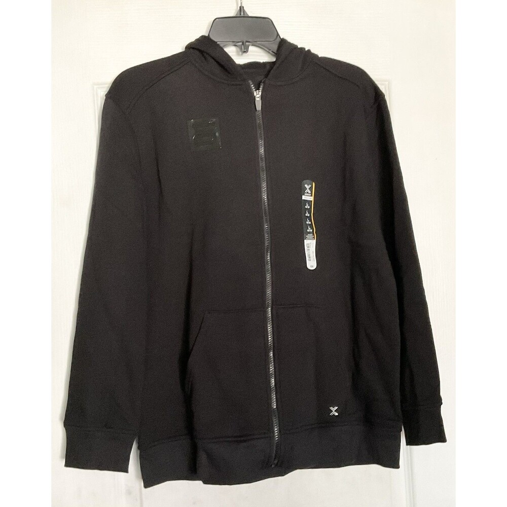 Xersion Little & Big Kid Boys Long Sleeve Fleece Zipper Hoodie Size Large, Black